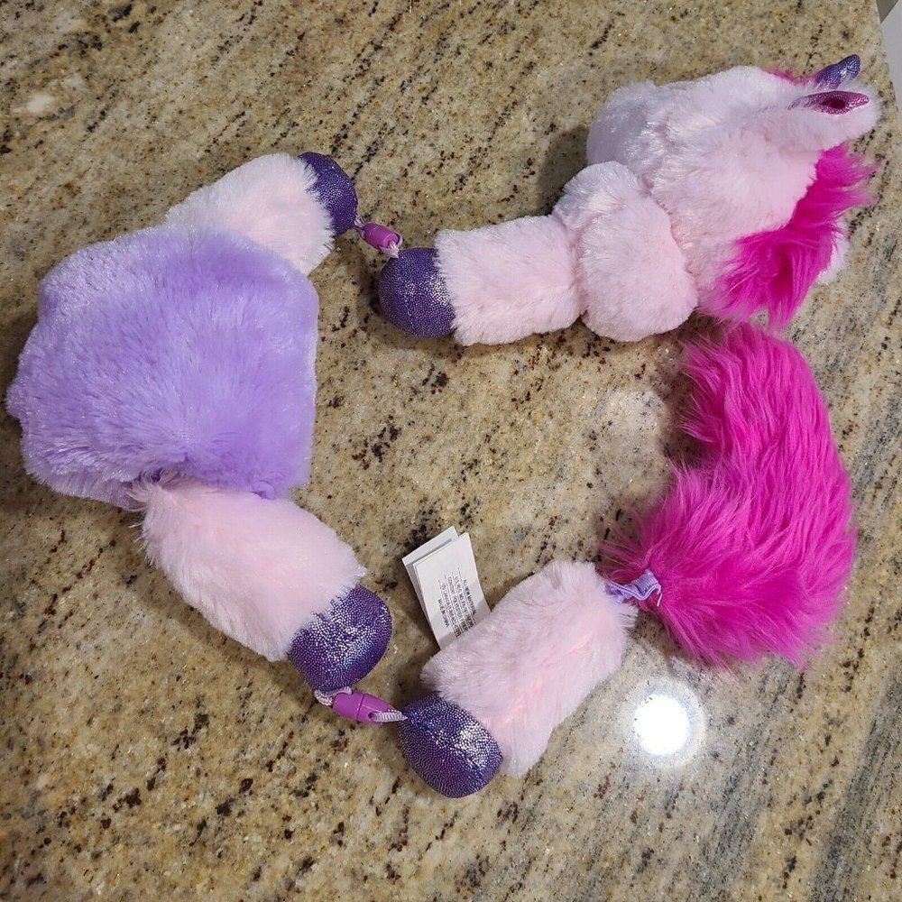 Twisty Petz SNOWPUFF UNICORN TRANSFORMING Plush Pet SpinMaster Pink Purple - Picture 4 of 7